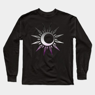 Asexual Celestial Spiritual Ace Pride Sun Moon Boho Yoga Long Sleeve T-Shirt